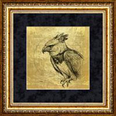 Картина на сусальном золоте «Гарпия»