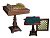Шахматный (Ломберный) стол, нарды в комплекте, Italfama
