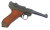 Макет. Пистолет Luger Parabellum P08 ("Люгер P08 Парабеллум") (Германия, 1898 г.), накладки на рукояти из дерева, арт.1143-M