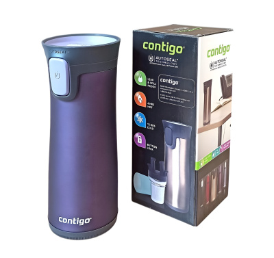 Термокружка Contigo Pinnacle Couture фиолетовая матовая 0,42л с коробкой