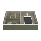 Лоток LC Designs с крышкой для хранения аксессуаров арт.74571, оливковый