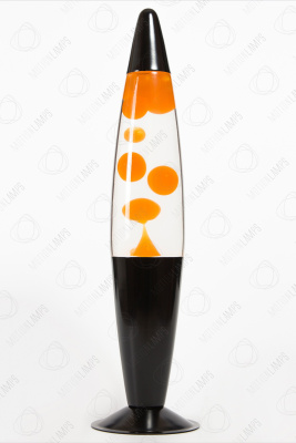 Лава-лампа 41см Black Оранжевая/Прозрачная