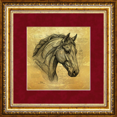 Картина на сусальном золоте «Лошадь» Картина на сусальном золоте «Лошадь»