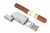 Зажигалка Caseti сигарная турбо, серебристая, с гильотиной, CA285-4