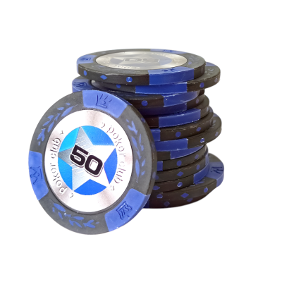 Фишки для игры в покер Black Stars номиналом 50 (25шт)