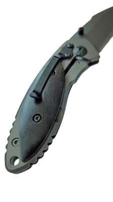 Нож Buck Outdoor Titanium, складной, ручка дерево, черный, K162