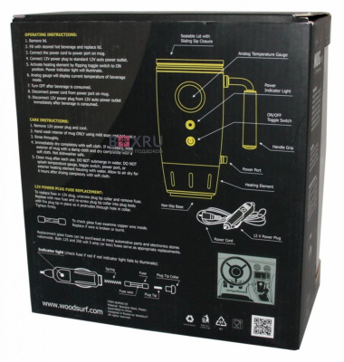 Автокружка MUGНУМ 12V/USB, черная
