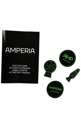 Лава лампа Amperia Slim Black Сияние (39 см)
