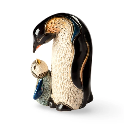 Статуэтка керамическая "Пингвин с пингвиненком"