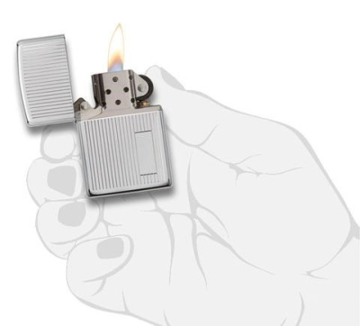 Зажигалка ZIPPO Classic 350 с покрытием High Polish Chrome, латунь/сталь, серебристая, 38x13x57 мм