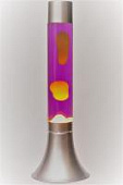 Лава-лампа 39см CY Silver Оранжевая/Фиолетовая (Воск)