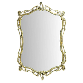 Настенное зеркало в раме "Бикош", золото