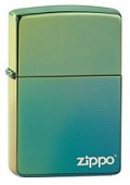 Зажигалка ZIPPO Classic с покрытием High Polish Teal, латунь/сталь, зелёная, глянцевая, 38x13x57 мм