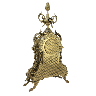 Каминные часы с канделябрами "Пинья", золото