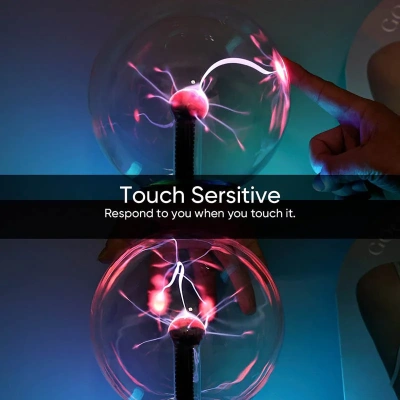 Плазменный шар Тесла Amperia Stripe 15 см RGB / Audio