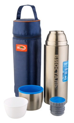 Термос Biostal Авто (0,75 литра) с термочехлом, стальной Термос Biostal Авто (0,75 литра) с термочехлом, стальной