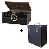 Комплект "Классический" проигрыватель и кейс для пластинок (Victrola VTA-270B + BOX-BK)