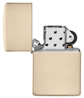 Зажигалка ZIPPO Classic 49453 с покрытием Flat Sand, латунь/сталь, бежевая, глянцевая, 38x13x57 мм