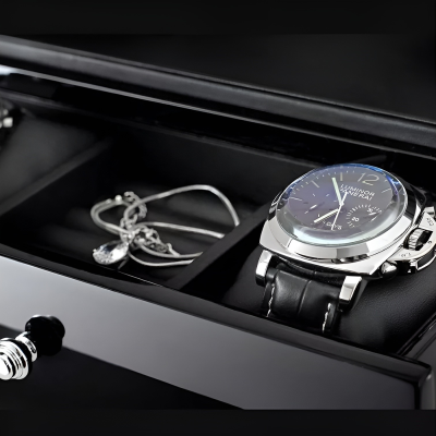 Модуль LuxeWood для подзавода 2-х и хранения 2-х часов LW322-11N, черный Модуль LuxeWood для подзавода 2-х и хранения 2-х часов LW322-11N, черный