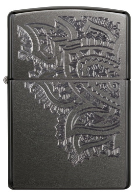 Зажигалка ZIPPO Classic с покрытием Gray, латунь/сталь, серая, матовая, 38x13x57 мм