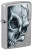Зажигалка ZIPPO Skull and Flame с покрытием Street Chrome, латунь/сталь, серебристая, матовая, 38x13x57 мм (без бензина) Зажигалка ZIPPO Skull and Flame с покрытием Street Chrome, латунь/сталь, серебристая, матовая, 38x13x57 мм (без бензина)