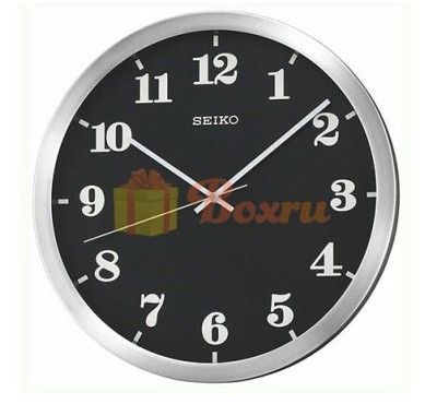 Настенные, круглые часы Seiko, QXA488AN, в алюминиевом корпусе