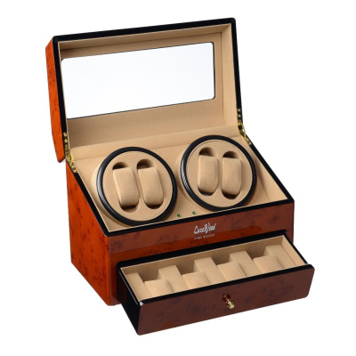 Шкатулка Luxewood для подзавода 4х и хранения 4х часов, LW622-3, орех