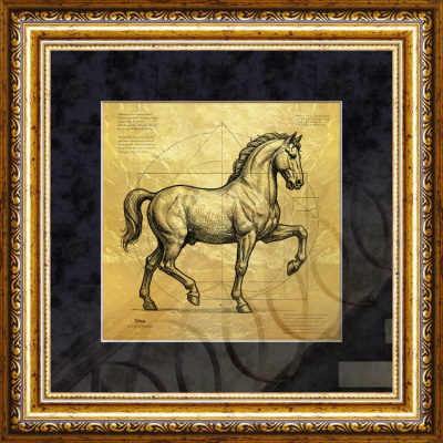 Картина на сусальном золоте «Конь возрождения»