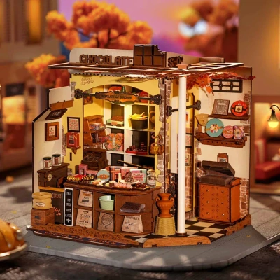 Румбокс интерьерный конструктор Шоколад Генри Robotime Henry's Chocolate