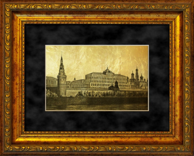Картина на сусальном золоте «Императорский дворец в Кремле»