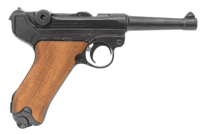 Макет. Пистолет Luger Parabellum P08 ("Люгер P08 Парабеллум") (Германия, 1898 г.), накладки на рукояти из дерева, арт.1143-M