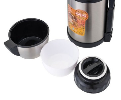 Термос универсальный (для еды и напитков) Biostal Спорт (1,5 литра) с ручкой, стальной