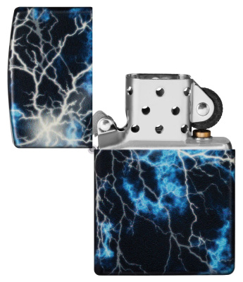 Зажигалка ZIPPO Lightning с покрытием Glow In The Dark Green, латунь/сталь, черная, 38x13x57 мм Зажигалка ZIPPO Lightning с покрытием Glow In The Dark Green, латунь/сталь, черная, 38x13x57 мм