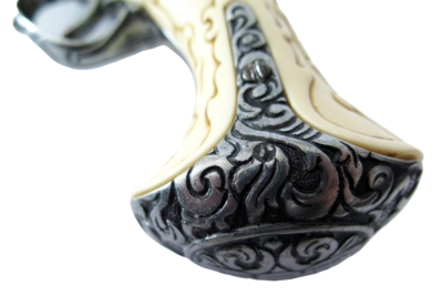 Макет. Кремневый 3-х ствольный пистоль (Франция, XVIII век), рукоять под кость