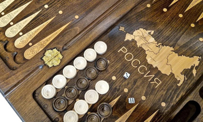 Нарды резные "Герб РФ 4" 60, Mirzoyan