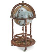 87/A Глобус-бар напольный "Юнона. Голубой океан", d=40 см (Zoffoli, Италия)