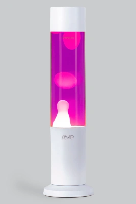 Лава лампа Amperia Tube Белая/Розовая (39 см) White
