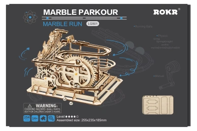 Деревянный конструктор-серпантин Robotime - Паркур (Marble Parkour)