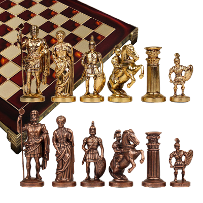 Шахматный набор "Греко-Романский Период" (44х44 см), доска красная