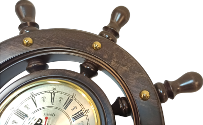 Часы в виде штурвала, арт.С-6-Ч Часы в виде штурвала, арт.С-6-Ч
