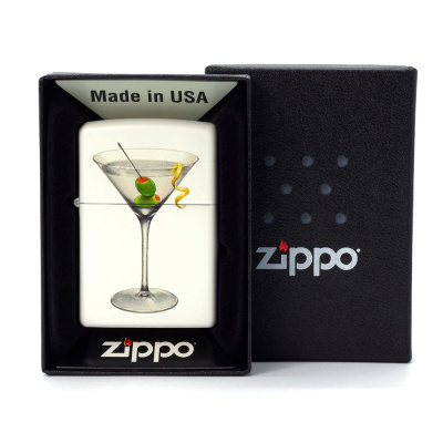 Зажигалка ZIPPO Martini White Matte