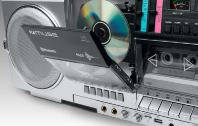 Музыкальный центр Muse Boombox, FM-радио, CD / MP3, магнитофон, USB / micro-SD, Bt