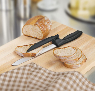 Нож Victorinox с упором для отрезания равномерных ломтиков, черный