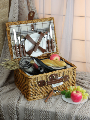 Набор для пикника с термосумкой и пледом на 4 персоны Набор для пикника с термосумкой и пледом на 4 персоны