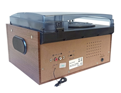Виниловый проигрыватель FM-радио, CD / MP3, магнитофон, USB / micro-SD, Bt, SW-808