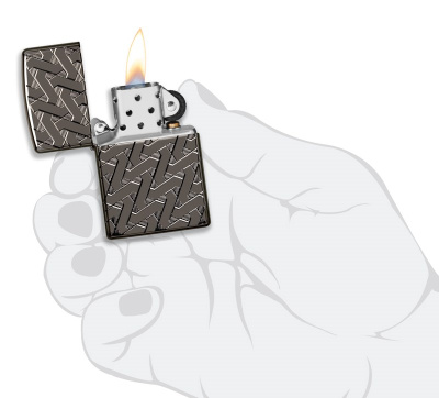 Зажигалка ZIPPO Armor™ с покрытием High Polish Black Ice®, латунь/сталь, чёрная, 38x13x57 мм Зажигалка ZIPPO Armor™ с покрытием High Polish Black Ice®, латунь/сталь, чёрная, 38x13x57 мм