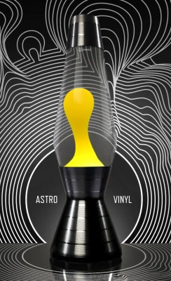 Лава-лампа Mathmos Astro Black Vinyl Желтая/Прозрачная