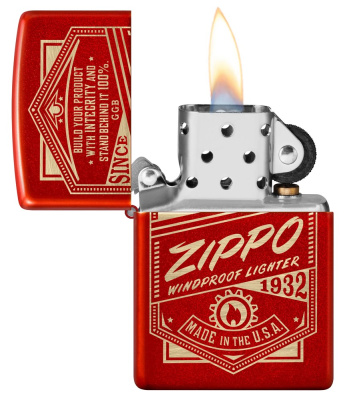 Зажигалка ZIPPO Classic с покрытием Metallic Red, латунь/сталь, красная, 38x13x57 мм Зажигалка ZIPPO Classic с покрытием Metallic Red, латунь/сталь, красная, 38x13x57 мм