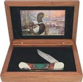 Нож складной Bear&Son Wildlife Mallard Ducks в подарочной коробке