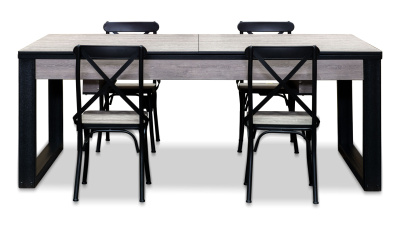 Комплект 2 в 1 «Pride» — бильярдный обеденный стол для пула 7 ф + 4 стула (беленый дуб, столешница, аксессуары + сукно)
